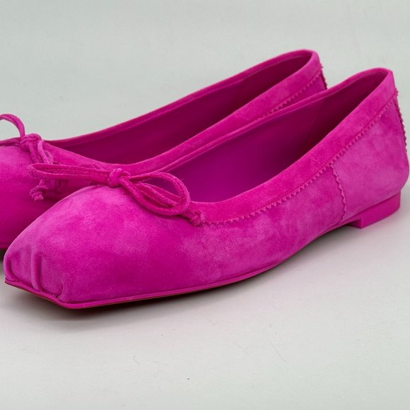 Christian Louboutin MAMADRAGUE Suede Ballerina Ballet Flat Shoes Bolerose - Picture 9 of 16